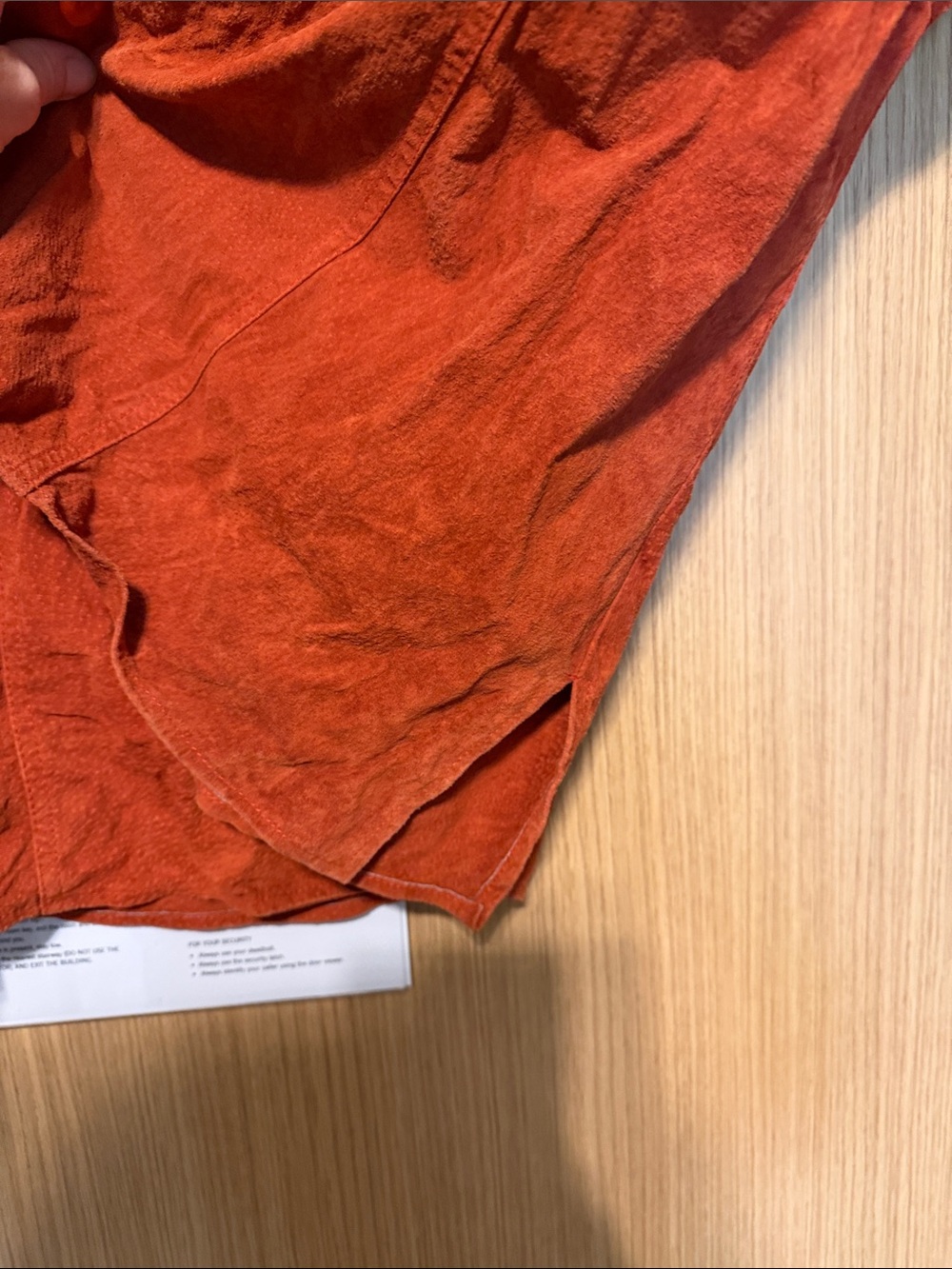 bagatelle Rust Orange Suede Button-Front Jacket - Picture 4 of 5